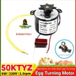 6W Egg Turning Motor 50KTYZ AC Motor 220V CW/ CCW 2.5rpm Mini Synchronous Motor 6W with Gear for Automatic Incubator