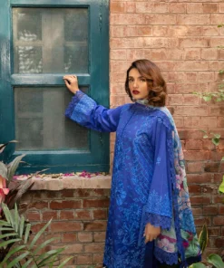 Alternative view of Unstitched 3Pc Embroidered Luxury Lawn Dress GullJee Sophie 108