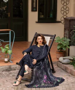 Alternative view of Unstitched 3Pc Embroidered Luxury Lawn Dress GullJee Sophie 110