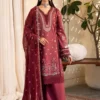 Unstitched 3Pc Embroidered Luxury Lawn Dress GullJee Sophie 108