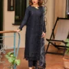 Unstitched 3Pc Embroidered Luxury Lawn Dress GullJee Sophie 110