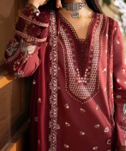 Alternative view of Unstitched 3Pc Embroidered Luxury Lawn Dress GullJee Sophie 108